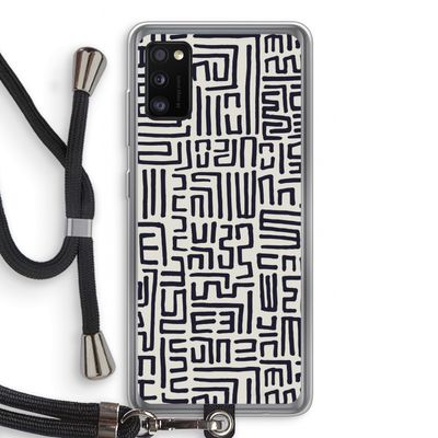Moroccan Print: Samsung Galaxy A41 Transparant Hoesje met koord