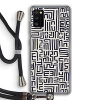 Moroccan Print: Samsung Galaxy A41 Transparant Hoesje met koord