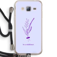 Be a wildflower: Samsung Galaxy J3 (2016) Transparant Hoesje met koord