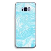 Waterverf blauw: Samsung Galaxy S8 Plus Transparant Hoesje
