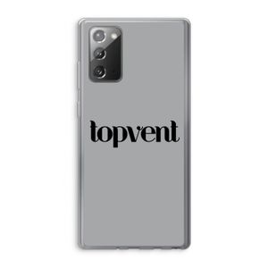 Topvent Grijs Zwart: Samsung Galaxy Note 20 / Note 20 5G Transparant Hoesje