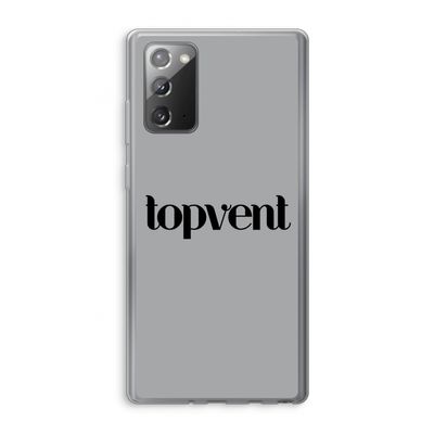 Topvent Grijs Zwart: Samsung Galaxy Note 20 / Note 20 5G Transparant Hoesje