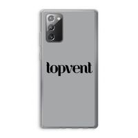 Topvent Grijs Zwart: Samsung Galaxy Note 20 / Note 20 5G Transparant Hoesje Topvent Grijs Zwart: Samsung Galaxy Note 20 / Note 20 5G Transparant Hoesje