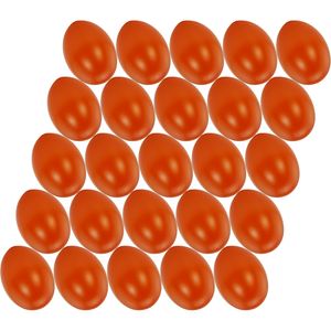 25x stuks donker oranje hobby knutselen eieren van plastic 4.5 cm