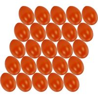 25x stuks donker oranje hobby knutselen eieren van plastic 4.5 cm