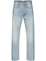 Alexander McQueen jean Worker Patched à coupe droite - Bleu