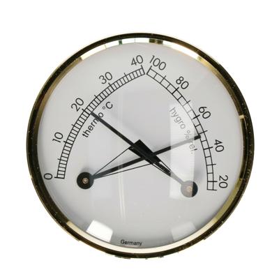TFA Hygro en thermo meter - kunststof/messing - 7 cm - luchtvochtigheidsmeter