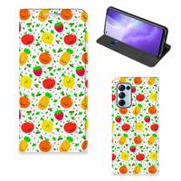 OPPO Find X3 Lite Flip Style Cover Fruits - thumbnail