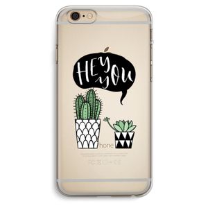 Hey you cactus: iPhone 6 Plus / 6S Plus Transparant Hoesje