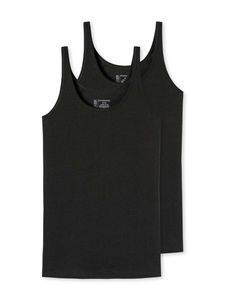 Schiesser - 2p Top - 95-5 - zwart, Maat:38