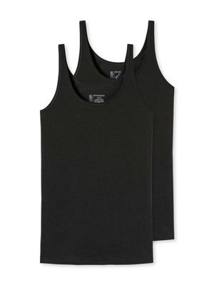 Schiesser - 2p Top - 95-5 - zwart, Maat:46