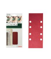 Bosch Accessoires Schuurbladenset | 93X185mm | G80 | Wp | 8 Gaten | Velc | 10-delig - 2609256A82 - thumbnail