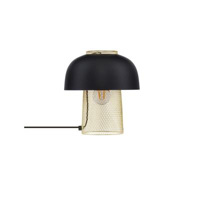Lyora TafellampjeSqube zwart met goud - 9001085