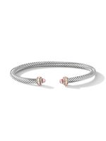 David Yurman bracelet Cable Classics en or rose 18ct et argent sterling serti de morganite - thumbnail