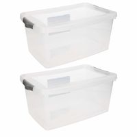 3x Stuks opberg boxen/opbergdozen 4 liter 29 x 19 x 13 cm kunststof