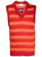 Marni débardeur en mohair à rayures - Rouge