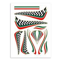 Stickerset Italiaanse finishvlag - thumbnail
