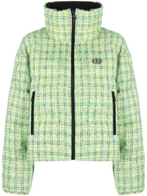 Karl Lagerfeld doudoune en tweed à fermeture zippée - Vert