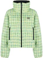 Karl Lagerfeld doudoune en tweed à fermeture zippée - Vert