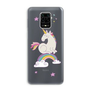 Regenboog eenhoorn: Xiaomi Redmi Note 9 Pro Transparant Hoesje