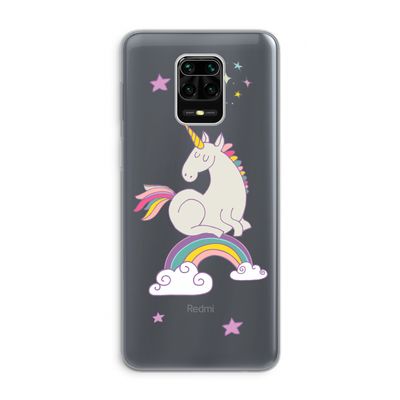 Regenboog eenhoorn: Xiaomi Redmi Note 9 Pro Transparant Hoesje