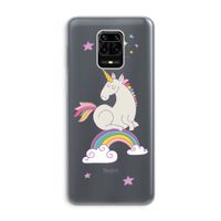 Regenboog eenhoorn: Xiaomi Redmi Note 9 Pro Transparant Hoesje