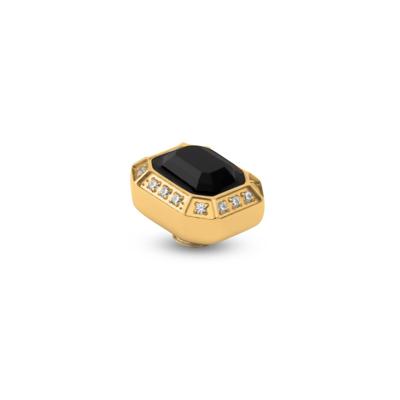 Melano Vivid Emerald CZ Steentje Jet | Goud