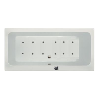 Whirlpool bad Xenz Kristal | 170x75 cm | Acryl | Pneumatisch | Luchtsysteem | Glans wit
