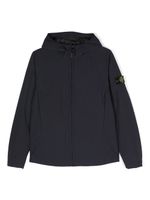 Stone Island Junior Compass-motif hooded jacket - Bleu