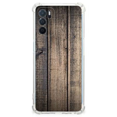 OPPO A16 | A16s | A54s Stevig Telefoonhoesje Steigerhout OPPO A16 | A16s | A54s Stevig Telefoonhoesje Steigerhout