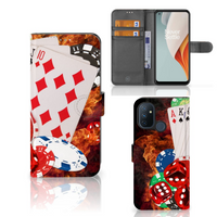 OnePlus Nord N100 Wallet Case met Pasjes Casino - thumbnail