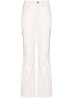 REMAIN pantalon droit Lynn en cuir - Blanc