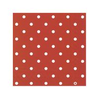 40x Polka Dot 3-laags servetten rood met witte stippen 33 x 33 cm