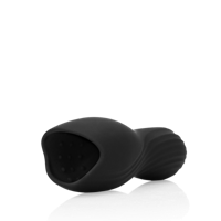 Loveline by Shots Vibrating Masturbator Sleeve - Licorice Black