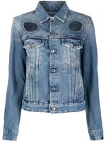 Off-White cut-out denim jacket - Bleu - thumbnail