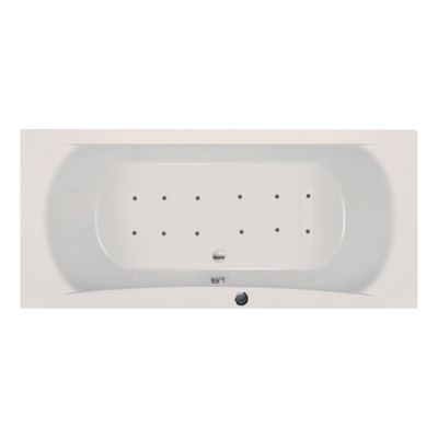 Whirlpool bad Xenz Robijn | 180x80 cm | Acryl | Pneumatisch | Luchtsysteem | Glans wit
