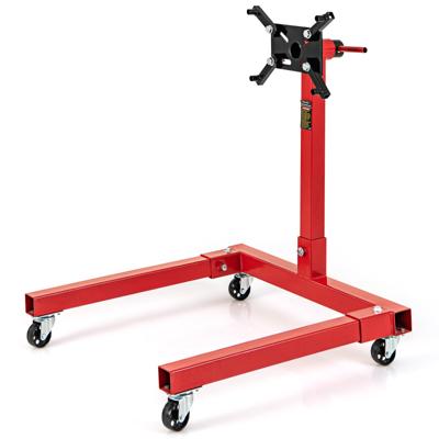 Motorstandaard met een Capaciteit van 680 kg Zware Hefstandaard met 360 Graden Draaibare Kop 4 Verstelbare Armen Rood