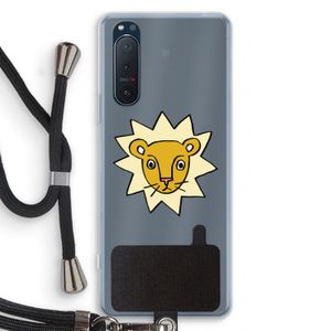 Kleine leeuw: Sony Xperia 5 II Transparant Hoesje met koord