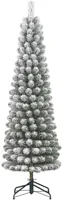 Black Box Trees Charlton Pilar grote kunstkerstboom besneeuwd groen 260cm