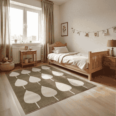 Vloerkleed Kids Lovely Leaves Groen 160x235 Cm Laagpolig Home Collectie - Dekbed-Discounter.nl