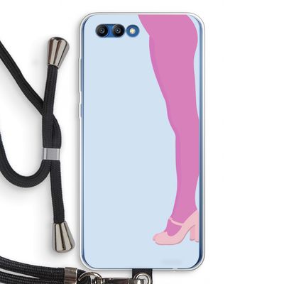 Pink panty: Honor 10 Transparant Hoesje met koord