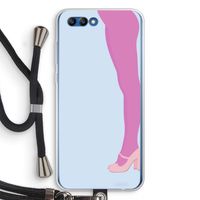 Pink panty: Honor 10 Transparant Hoesje met koord