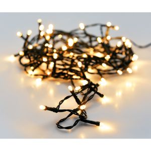 Kerstverlichting - op batterij - 96 LED lampjes - warm wit buiten - 7 m