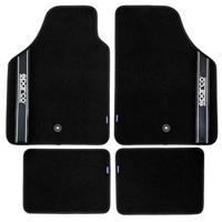 Vloermattenset voor auto Sparco Strada 2012 B Universeel Zwart (4 pcs)
