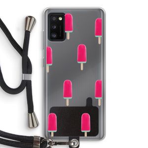 Waterijsje: Samsung Galaxy A41 Transparant Hoesje met koord