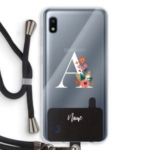 Pink Bouquet: Samsung Galaxy A10 Transparant Hoesje met koord