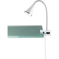 Energiezuinige LED Klemlamp 3W - Warm Wit 3000K - Glanzend Wit Kunststof