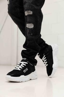 Versace Jeans Couture Fondo Speedtrack Sneakers Heren Zwart/Wit - Maat 40 - Kleur: WitZwart | Soccerfanshop