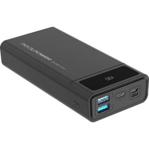 RealPower PB-20k Powerbank 20000 mAh USB PD Lithium Zwart Statusweergave