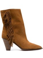 Aquazzura bottes Marfa en daim 70 mm - Marron - thumbnail